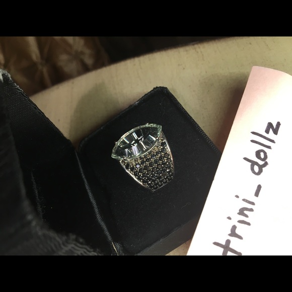 RARITIES NWT Carol Brodie Prasiolite & Black Spinel Ring 💎 - Picture 3 of 8